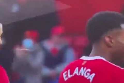 Cristiano Ronaldo appears to accidentally SPIT on Man Utd team-mate during 1-1 draw with Southampton