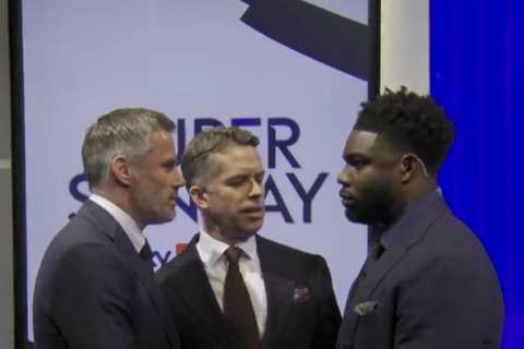Sky Sports host Dave Jones injured after Jamie Carragher and Micah Richards’ hilarious boxing face..