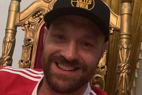 Tyson Fury shows off huge gleaming world title belt collection as he looks to beat Whyte and unify..