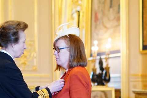 Scientist who developed Oxford-AstraZeneca Covid vaccine presented with damehood by Princess Anne