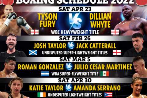 Boxing schedule 2022: Upcoming fights, fixture schedule including Fury vs Whyte DATE, Taylor vs..