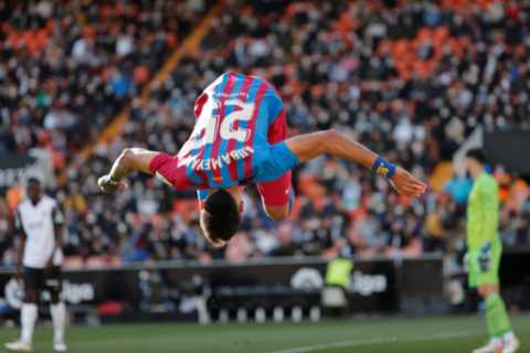 Barcelona star Aubameyang reveals his somersault celebration is inspired by rival Real Madrid legend