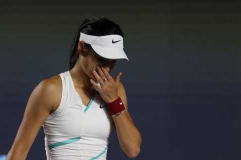 Emma Raducanu forced to RETIRE with injury in marathon first competitive match since Australian..