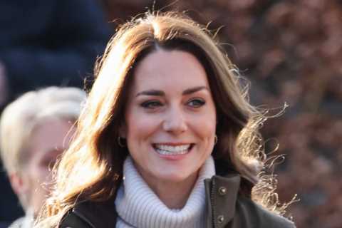 Kate Middleton beams as she visits Denmark forest school to encourage kids to get outside
