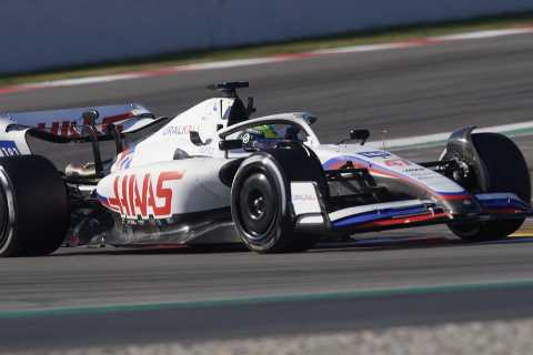 Haas ditch Russian-inspired livery at F1 pre-season testing and have all-white car after outrage..