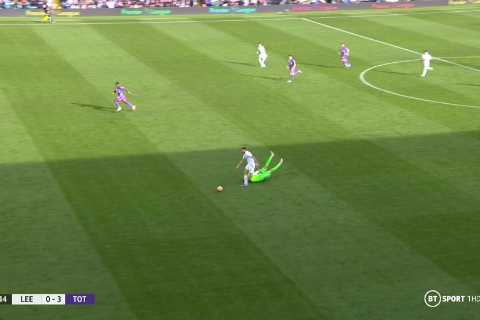 Watch Stuart Dallas with miss of season as he rounds Tottenham keeper Lloris but Leeds star somehow ..