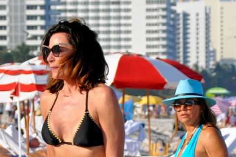 RHONY’s Luann de Lesseps, 56, looks ageless in tiny black bikini during beach day in Miami
