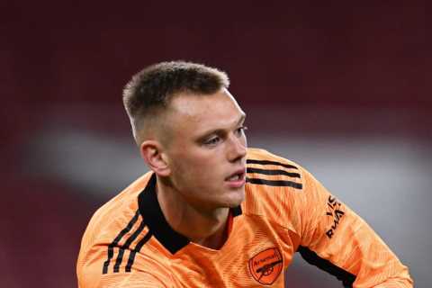 Arsenal loanee Karl Hein to be out for at least month after freak accident at home tears thumb..