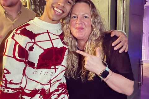 EastEnders Lorraine Stanley looks nothing like character Karen as she parties with on-screen son..