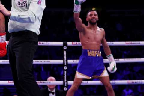 Olympic gold champion Galal Yafai wins professional debut in style with knockout on Lawrence..