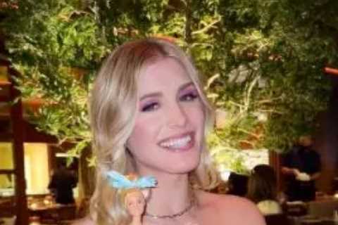 Tennis beauty Eugenie Bouchard dresses all in pink for surprise Barbie birthday party at posh..