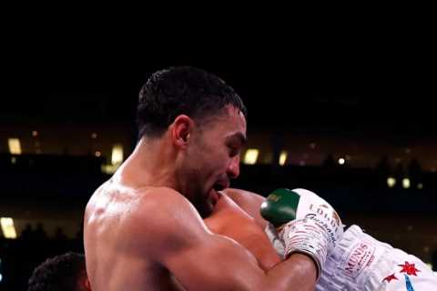 Watch boxer Karim Guerfi perform bizarre WWE-style DDT on Jordan Gill before rival secures stunning ..