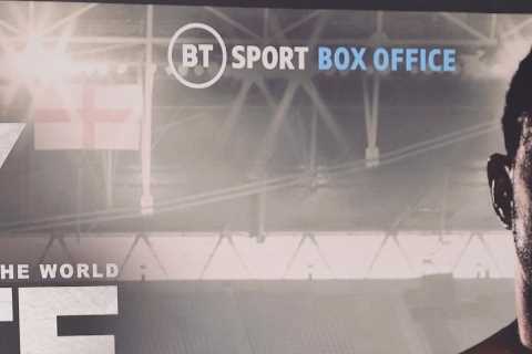 Watch hilarious moment Tyson Fury stares down a POSTER of Dillian Whyte as opponent fails to attend ..
