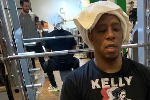 Ian Wright looks exhausted as Arsenal legend trains for ‘comeback’ at 58 after being taunted by..