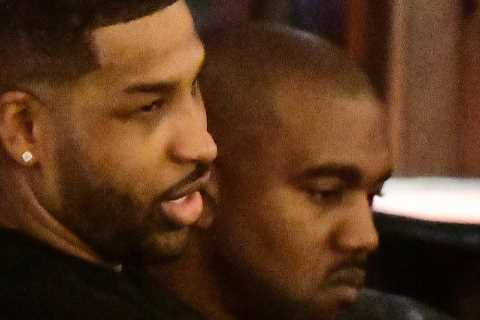 See Kanye West &amp; Tristan Thompson laugh and joke at dinner as both men remain on the outs with..