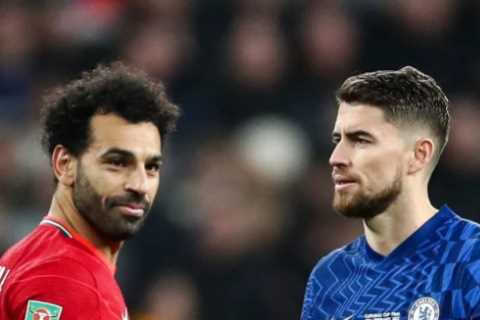 Jorginho confirms what Mo Salah said to him as Chelsea star stepped up to take Carabao Cup final..