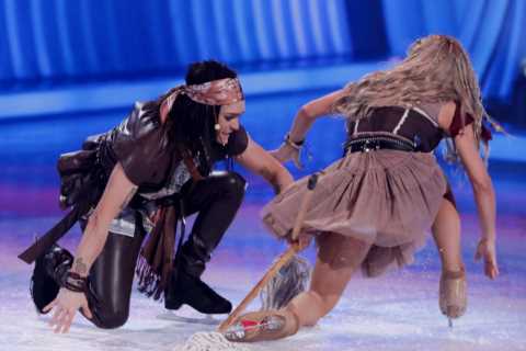 Dancing on Ice’s Connor Ball gets treatment for a nasty cut on his leg ahead of Sunday’s big..