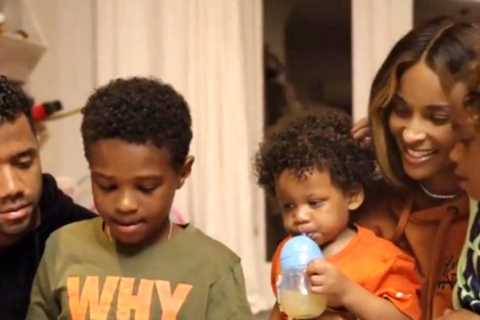 How many kids does Ciara have and are they all with her husband Russell Wilson?