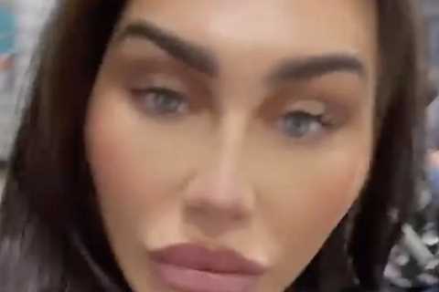 Lauren Goodger reveals her growing baby bump as she steps out with boyfriend Charles Drury and..