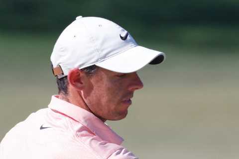 Furious Rory McIlroy SNAPS CLUB in fit of rage at ‘crazy golf’ course at the Arnold Palmer..