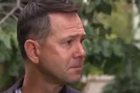 Emotional moment Ricky Ponting breaks down in tears in interview over death of Australia cricket..