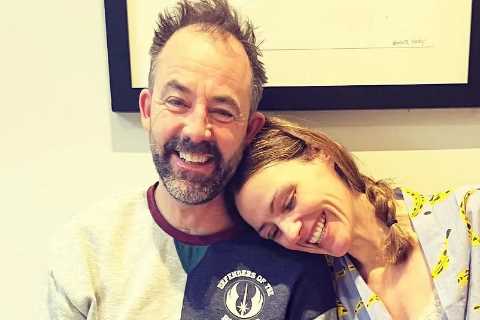 Suranne Jones cuddles up to rarely seen husband as she celebrates his birthday