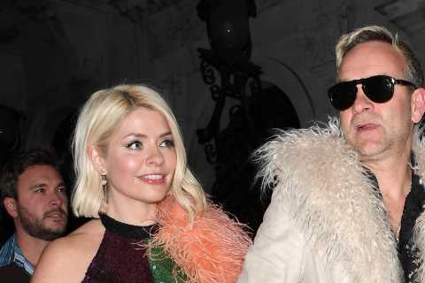 Holly Willoughby wows in sequined dress as husband Dan Baldwin makes fashion statement on night out