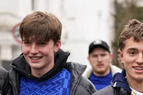 Chelsea fans arrive at Stamford Bridge for what could be final home game of Roman Abramovich era..