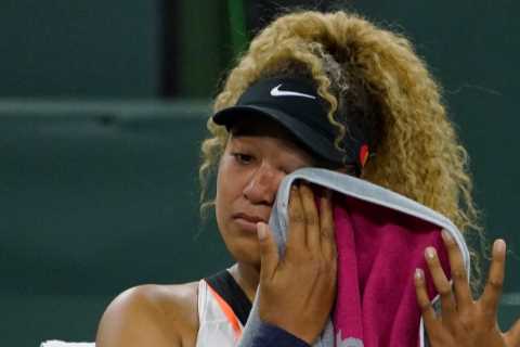 Naomi Osaka breaks down in tears after heckler shouts ‘you suck’ during defeat in Indian Wells