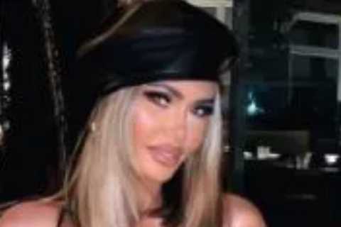Towie’s Chloe Sims looks incredible in black PVC dress on night out