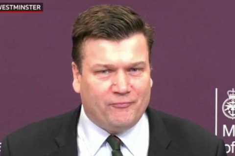 Hilarious moment ‘really embarrassed’ defence minister’s interview is interrupted as MoD fire alarm ..