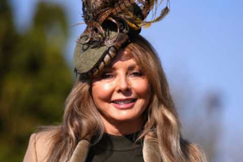 Carol Vorderman looks incredible as she arrives at final day of Cheltenham