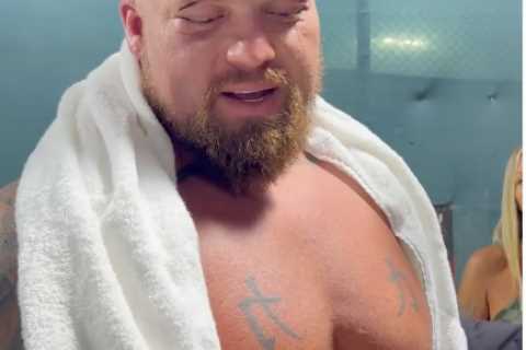 Eddie Hall speaks out after losing to ‘biggest man on the planet’ Hafthor Bjornsson and shows off..