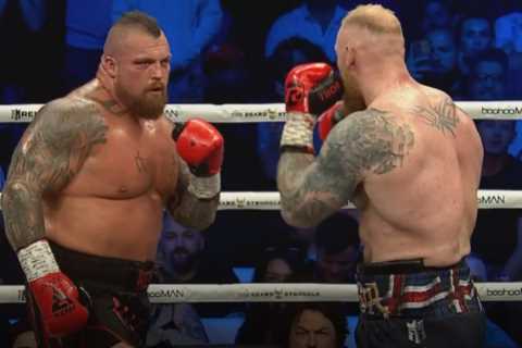 Fans convinced Thor vs Eddie Hall bout was stopped 10 seconds early in controversial finish to..