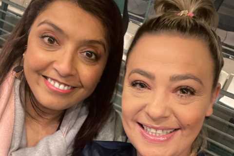 Lisa Armstrong told she looks ‘glowing’ as she bumps into ex Strictly Come Dancing star pal