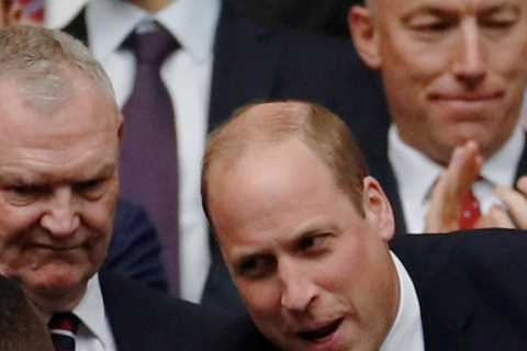 Prince William was set to have a kickabout with Man City’s Sterling and Villa’s  Leon Bailey, in..