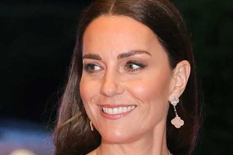 Kate dazzles in elegant silver dress as she attends black tie do with Prince William on last leg of ..