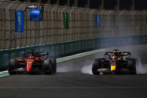 Max Verstappen snatches dramatic late win in Saudi Arabian GP after Charles Leclerc battle as Lewis ..