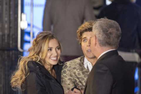 EastEnders’ Tilly Keeper looks worlds away from Albert Square as she films Netflix’s You with Penn..