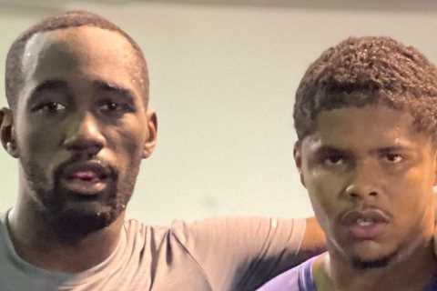 Terence Crawford knocking out HEAVYWEIGHTS in sparring despite three-and-a-half-stone difference,..