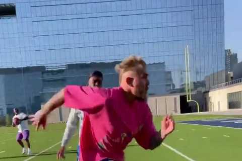 Watch Jake Paul train with Dallas Cowboys as he plots NFL switch after ‘becoming highest paid and..