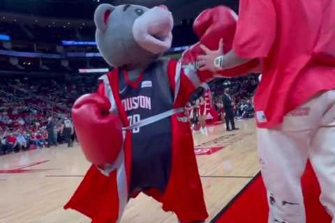 Watch Jake Paul KO mascot with brutal punch in front of shocked fans hours after watching brother..