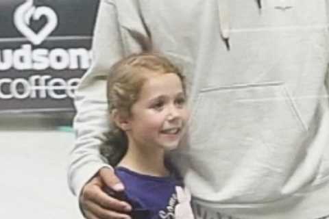 Lewis Hamilton meets young fan as he touches down in Melbourne ahead of Australian GP following..