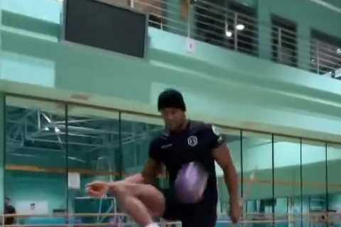 Watch Anthony Joshua show off his football skills as heavyweight star reveals he was a ‘top..