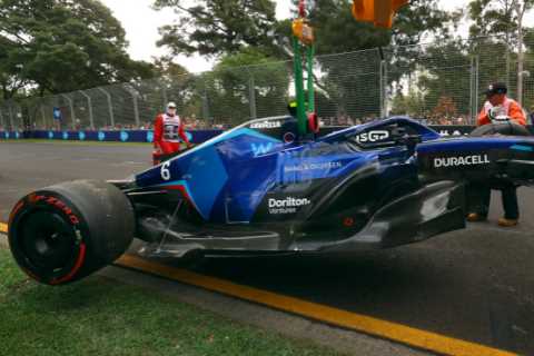 Watch Lance Stroll collide with Nicholas Latifi as Canadian duo both CRASH OUT of Australian Grand..