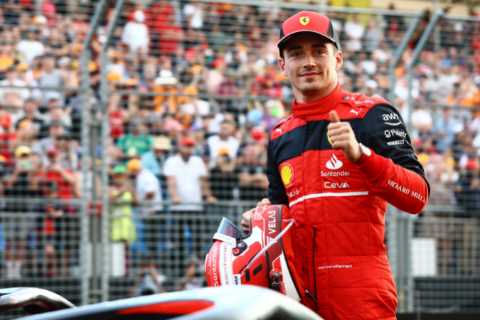 Charles Leclerc takes pole and Max Verstappen in second for Australian Grand Prix with Lewis..