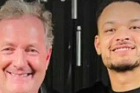 Piers Morgan poses for snap with Dragons’ Den star Steven Bartlett as they record podcast together