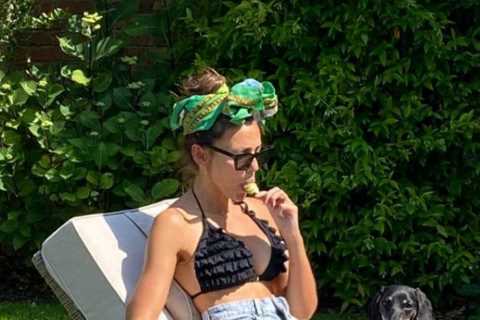Michelle Keegan looks incredible as she sunbathes in black bikini in throwback snap from first..