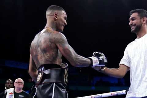 Amir Khan booed by Manchester crowd for refusing to accept Conor Benn fight after jumping in ring