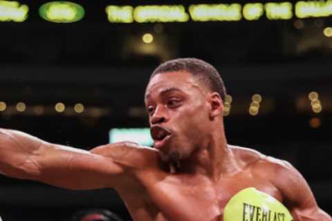Errol Spence Jr leaves Yordenis Ugas’ eye gruesomely swollen in stoppage victory to set up Terence..